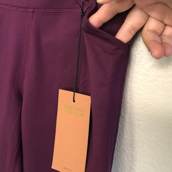 Girlfriend Collective Compressive High-Rise Plum Pocket Leggings Size S - Picture 6 of 14